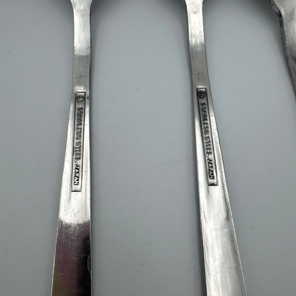 MCM Set 6 Salad Forks Interpur Cortina Stainless Made in Japan